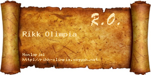 Rikk Olimpia névjegykártya